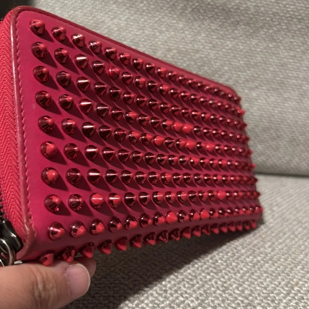 Christian Louboutin Authentic Pink Studded Women's Wallet